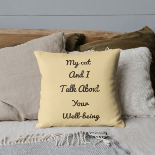 Cat Mum Gift Pet Friends Besties BFF Cute Custom Cushion
