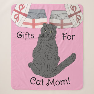 Cat Mum Gifts Sherpa Blanket