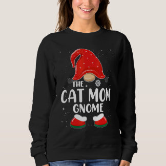 Cat Mum Gnome Buffalo Plaid Matching Family Christ Sweatshirt