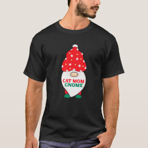Cat Mum Gnome Funny Gnomes Matching Christmas Paja T-Shirt