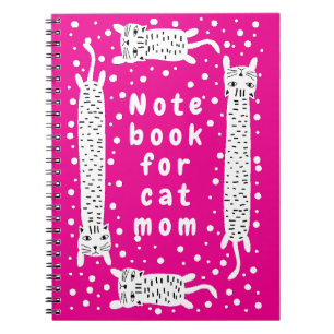 Cat Mum Hot Pink Notebook