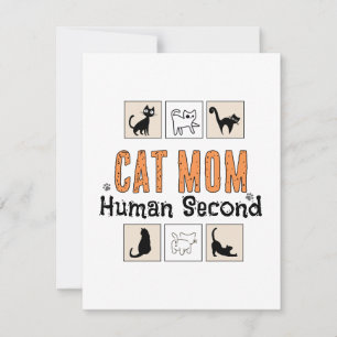 Cat Mum Human Second Funny Cat Mum Identity Card