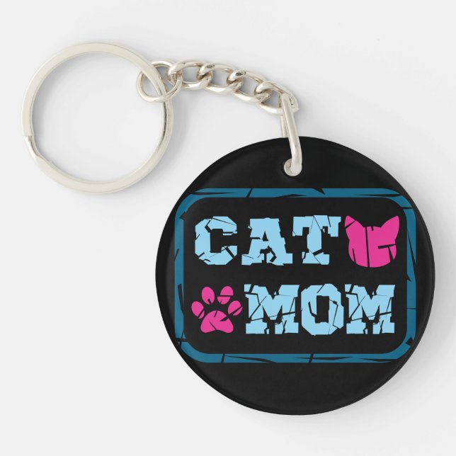 Cat Mum Key Ring (Front)