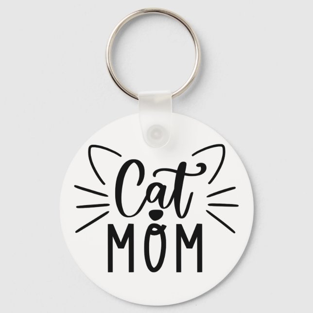 Cat Mum Key Ring (Front)