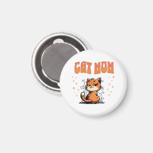 Cat Mum Kitty Lover Pet Mama Magnet