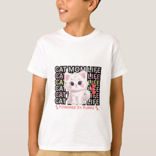 Cat Mum Life funny T-Shirt