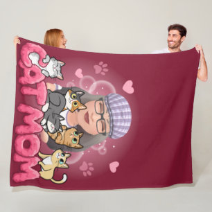 Cat Mum-Lotus Fleece Blanket