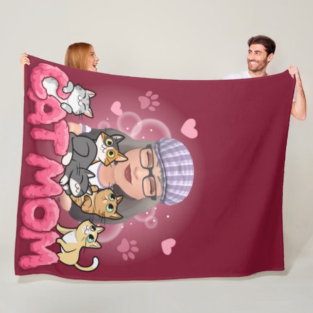 Cat Mum-Lotus Fleece Blanket (In Situ)