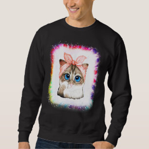 Cat Mum Love R Dad Boy Girl Tie Dye Bleach Ed 1 Sweatshirt