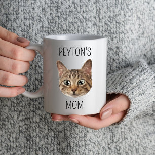 Cat Mum Lovers Women Custom Cat Face Mother's Day Mug
