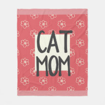 Cat Mum Medium Fleece Blanket