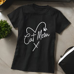 Cat Mum Modern Playful Heart and Fun Typography T-Shirt<br><div class="desc">This simple and classic design is composed of playful and fun script typography</div>