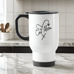 Cat Mum Modern Playful Heart and Fun Typography Travel Mug<br><div class="desc">This simple and classic design is composed of playful and fun script typography</div>