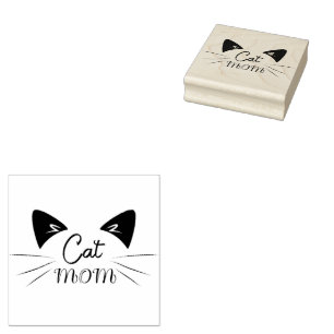 Cat Mum Mother Lover Mum Kitty Cute Funny Meow Rubber Stamp