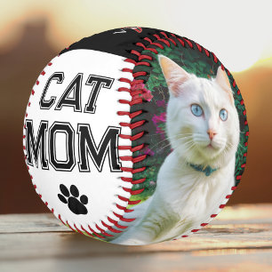 Cat Mum Mother's Day 2 Photos Monogram Custom Baseball