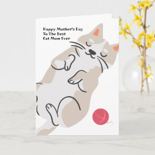 Cat Mum Mother's Day Card