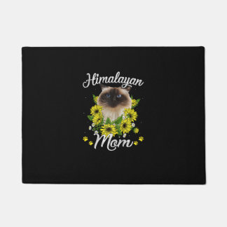 Cat Mum Mother's Day Gifts Sunflower Himalayan Mum Doormat