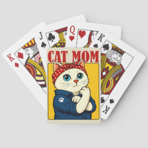 Cat Mum Mothers Day Playing Cards