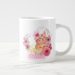 Cat Mum Mug – Cute Floral Kitten Coffee Cup 