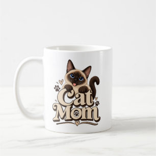 Cat Mum Mugs Funny Gift Cat Lovers