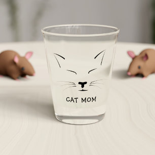 Cat Mum Name Shot Glass