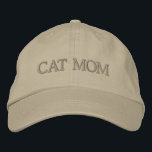 Cat Mum Neutral Embroidered Hat<br><div class="desc">We are always adding new designs daily!</div>