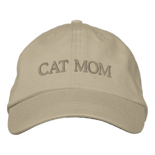 Cat Mum Neutral Embroidered Hat