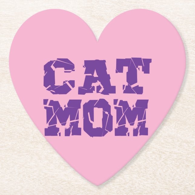 Cat Mum Paper Coaster (Front)