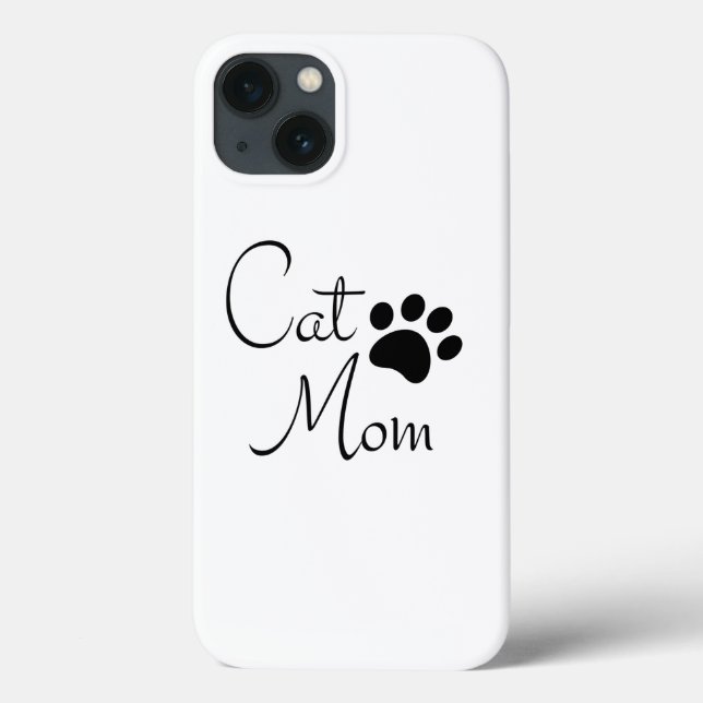 Cat Mum Paw Print Saying Personalised Case-Mate iPhone Case (Back)