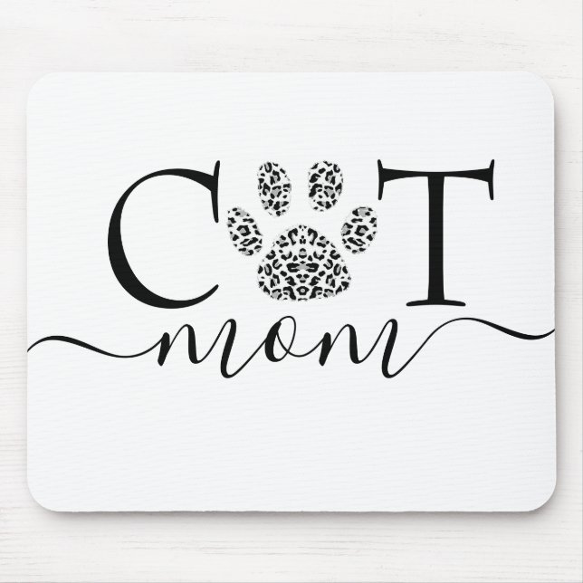 Cat Mum pawprint  Mouse Pad (Front)