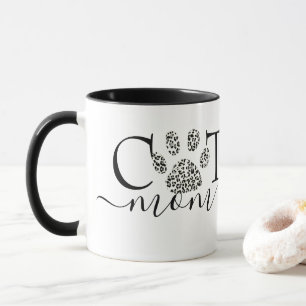 Cat Mum pawprint Mug