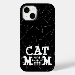 Cat Mum Pawprint with Cat Hair Case-Mate iPhone 14 Case
