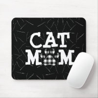 Cat Mum Pawprint with Cat Hairs 