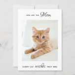Cat Mum Personalised Pet Photo Mother's Day Holiday Card<br><div class="desc">Happy Mother's Day the the best cat mum ever ! Give mum a cute and funny personalised pet photo card from her best friend and favourite child, the cat! "You Are The Mum Every Cat Wishes They Had . . . Happy Mother's Day Mum, Love the Cat" Personalise the inside...</div>