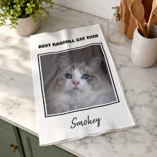 Cat Mum Pet Photo Best Cat Ever Tea Towel
