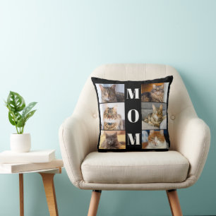 Cat Mum Photo Collage Cushion