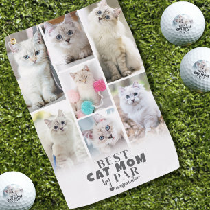 Cat Mum Photo Collage Golf Towel