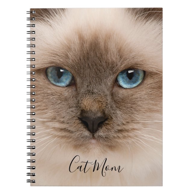 Cat Mum Photo  Notebook (Front)