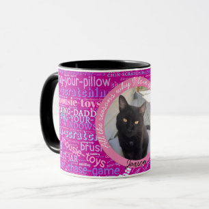 Cat Mum Photo Word Cloud Valentine Mug