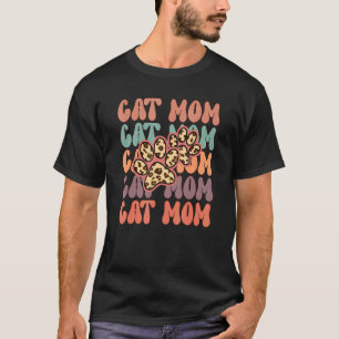 Cat Mum Rero Groovy Cats Adoption Mother s Day T-Shirt