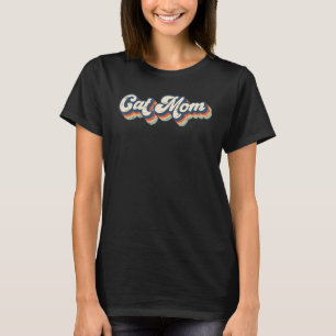 Cat Mum Retro Crazy Kitten Lady Cat Cute Mama   Bo T-Shirt