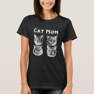 Cat Mum Retro T-Shirt
