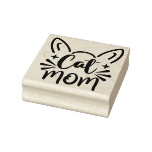 Cat Mum Rubber Stamp