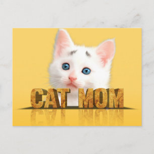 Cat mum shirt cat mum gift cat lady cat love postcard