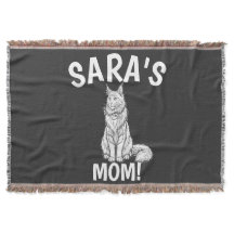 Cat Mum Shirt, Personalise, Maine Coon, Hat