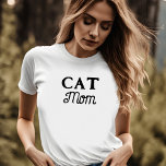 Cat Mum | Simple Cute Retro Script Pet Owner T-Shirt<br><div class="desc">Cat Mum | Simple Cute Retro Script Pet Owner T-Shirt</div>