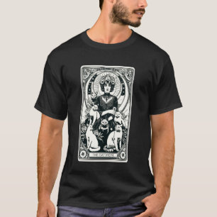 Cat Mum Surrounded by Feline Companions Tarot T-Shirt