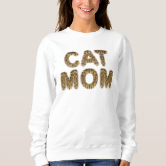 Cat mum t-shirt cat furr text sweatshirt