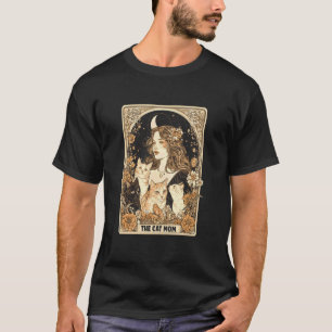 Cat Mum Tarot Card Parody Funny T-Shirt