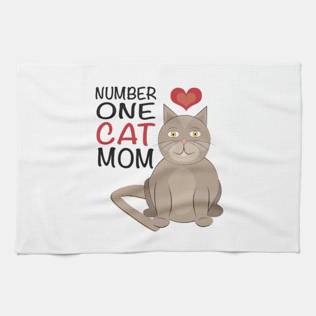 Cat Mum Tea Towel (Horizontal)